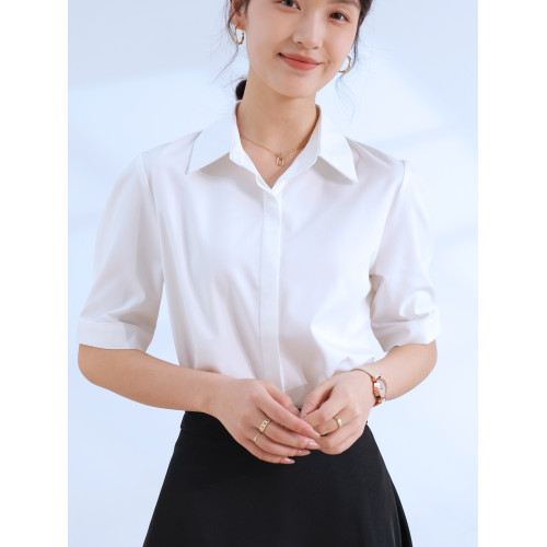 白色抗皺襯衫女長袖春秋職業正裝商務職場教資面試套裝女西裝褲