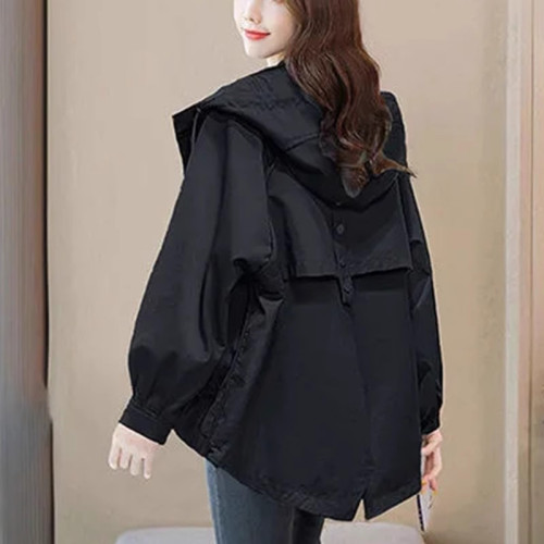 時尚寬松中長款流行外套女2025春秋新款洋氣大碼秋裝休閒氣質風衣 時尚寬松中長款流行外套女2025春秋新款洋氣大碼秋裝休閒氣質風衣