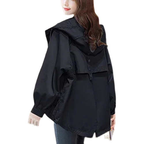 時尚寬松中長款流行外套女2025春秋新款洋氣大碼秋裝休閒氣質風衣 時尚寬松中長款流行外套女2025春秋新款洋氣大碼秋裝休閒氣質風衣