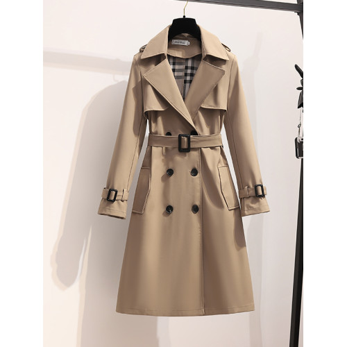 大碼風衣胖mm新款英倫風韓版寬松中長款雙排釦西裝領休閒顯瘦外套 大碼風衣胖mm新款英倫風韓版寬松中長款雙排釦西裝領休閒顯瘦外套