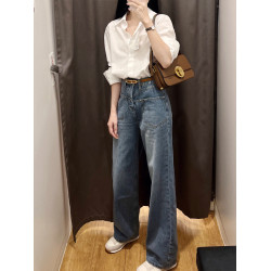 法式白色襯衫女2025新款春秋小個子寬鬆長袖襯衣內搭職業通勤上衣