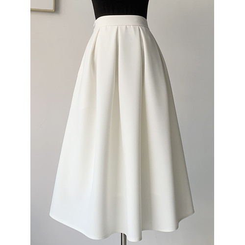 蓬蓬裙女春夏秋中長款2025新款高腰寬松顯瘦百褶裙好質a字半身裙