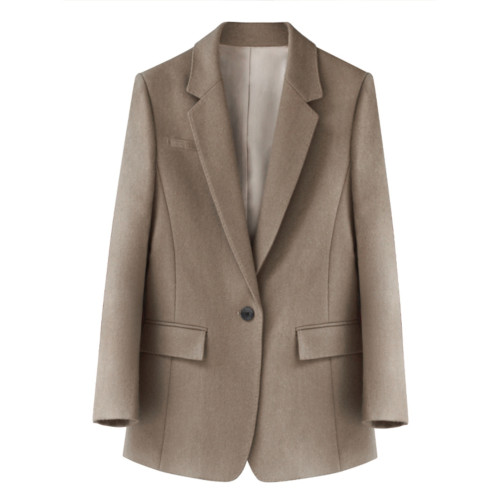 2025秋冬新款休閒羊毛西裝外套女設計感修身顯瘦時尚百搭毛呢西服 2025秋冬新款休閒羊毛西裝外套女設計感修身顯瘦時尚百搭毛呢西服