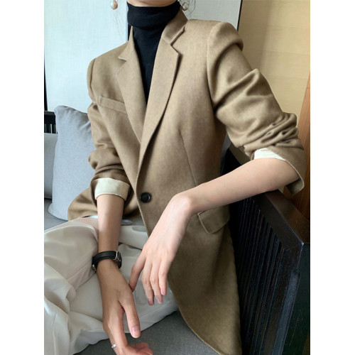 2025秋冬新款休閒羊毛西裝外套女設計感修身顯瘦時尚百搭毛呢西服 2025秋冬新款休閒羊毛西裝外套女設計感修身顯瘦時尚百搭毛呢西服