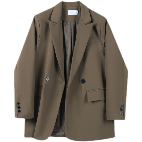 小雲米西裝外套女2025早秋女裝休閒西服小個子咖色上衣女穿搭春秋 小雲米西裝外套女2025早秋女裝休閒西服小個子咖色上衣女穿搭春秋