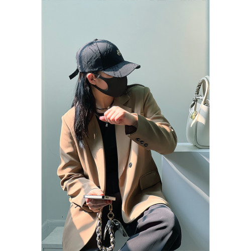 小雲米西裝外套女2025早秋女裝休閒西服小個子咖色上衣女穿搭春秋 小雲米西裝外套女2025早秋女裝休閒西服小個子咖色上衣女穿搭春秋