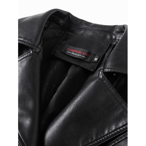 海甯真皮皮衣外套女高級感小個子2025秋季新款大碼黑色短款皮夾克 海甯真皮皮衣外套女高級感小個子2025秋季新款大碼黑色短款皮夾克