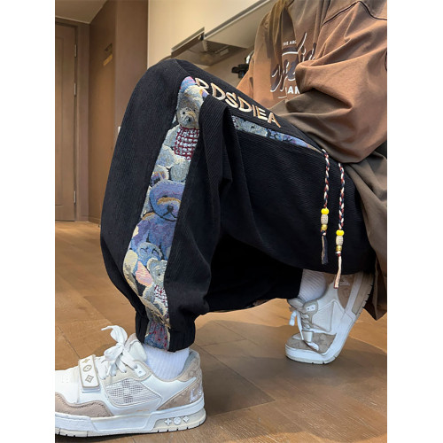 初中生燈芯絨秋冬褲子女大碼寬松束腳衛褲2025新款休閒運動加絨褲 初中生燈芯絨秋冬褲子女大碼寬松束腳衛褲2025新款休閒運動加絨褲