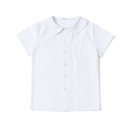 女長短袖襯衫上衣V領圓領姓姓領白色粉色藍色黑色JK工作班服校服