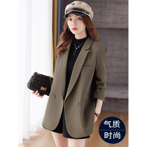 咖色西裝外套女2025新款今年流行春秋季高級感炸街小個子西服早春 咖色西裝外套女2025新款今年流行春秋季高級感炸街小個子西服早春