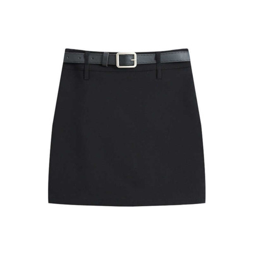 辣妹黑色半身裙女春秋新款高腰顯瘦性感彈力修身一步裙包臀短裙子