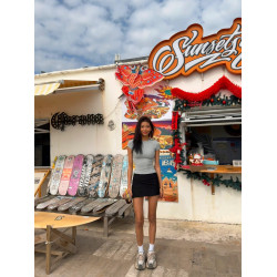 防走光休閒運動短裙褲女春秋黑色灰色兩色開叉半身裙包臀裙小個子