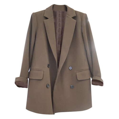 2025春秋季網紅小西裝外套女韓版寬松英倫風休閒女士小西服小個子 2025春秋季網紅小西裝外套女韓版寬松英倫風休閒女士小西服小個子