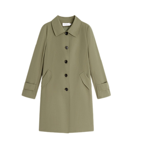 中長款高檔風衣女2025春秋新款韓版氣質顯高修身小個子工裝外套潮