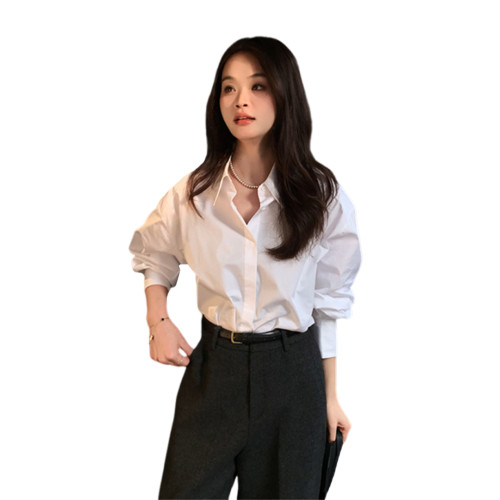 法式設計感小衆白色襯衫女裝秋季穿搭高級感上衣2025新款長袖襯衣