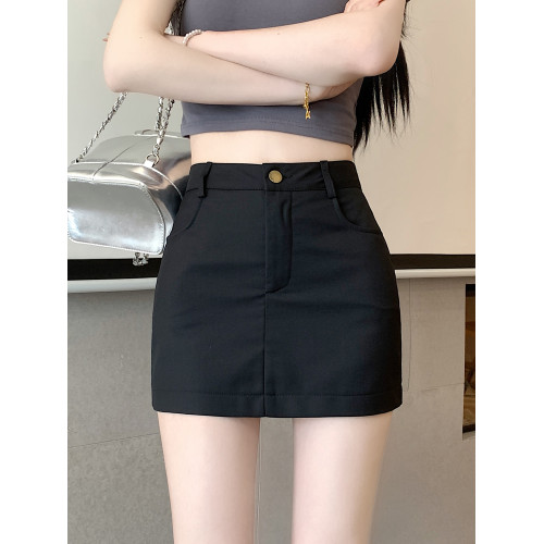 灰色西裝半身裙女夏季2025新款小個子高腰休閒防走光a字包臀短裙 灰色西裝半身裙女夏季2025新款小個子高腰休閒防走光a字包臀短裙