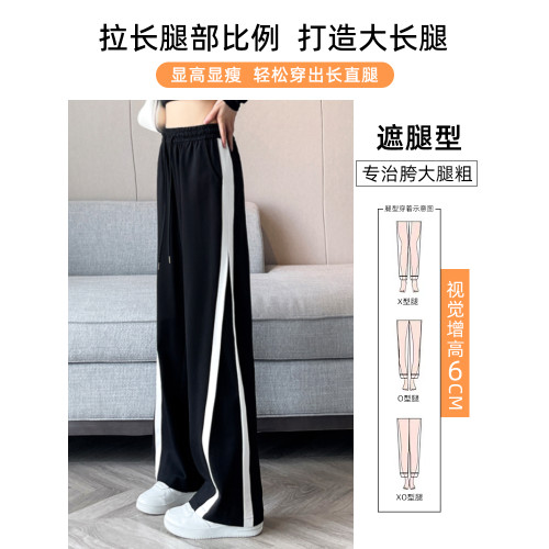 大碼女褲200斤胖mm春秋窄版濶腿褲子加肥加大寬松顯瘦高腰休閒褲 大碼女褲200斤胖mm春秋窄版濶腿褲子加肥加大寬松顯瘦高腰休閒褲