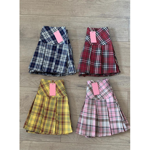 粉色格子半身裙百褶裙女夏季新款高腰顯瘦學院風防走光jk短裙ins 粉色格子半身裙百褶裙女夏季新款高腰顯瘦學院風防走光jk短裙ins