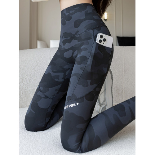 迷彩雙口袋鯊魚褲女秋冬加絨高腰收腹提臀大碼瑜珈跑步健身打底褲 迷彩雙口袋鯊魚褲女秋冬加絨高腰收腹提臀大碼瑜珈跑步健身打底褲