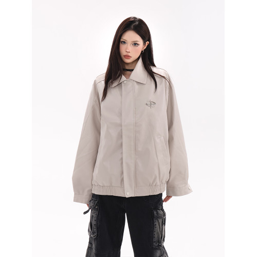 Nuxin美拉德棕美式復古寬松高級感pu皮衣夾克外套女2025春秋新款 Nuxin美拉德棕美式復古寬松高級感pu皮衣夾克外套女2025春秋新款