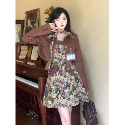 大碼女裝復古連衣裙秋季梨形身材設計感吊帶裙胖MM顯瘦包臀短裙子