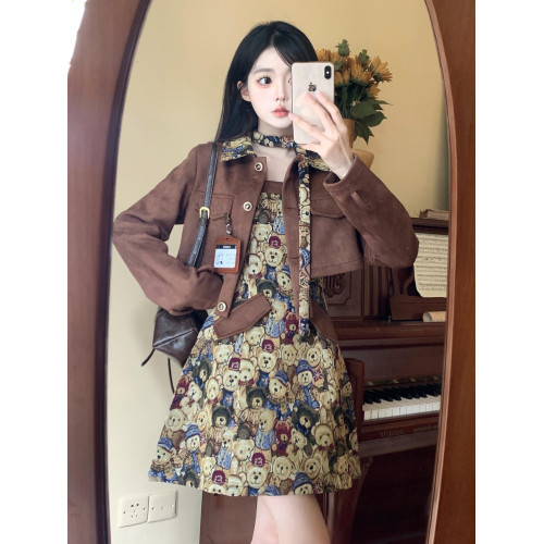 大碼女裝復古連衣裙秋季梨形身材設計感吊帶裙胖MM顯瘦包臀短裙子