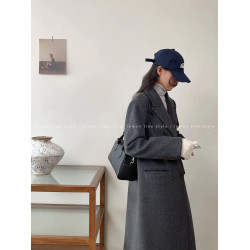 2025新款深冬獨特超好看呢子大衣女入冬毛呢外套高級感加厚中長款