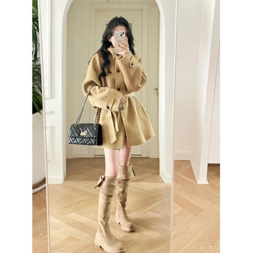 深冬呢子大衣女入冬季2025新款毛呢外套小個子獨特超好看加厚韓系