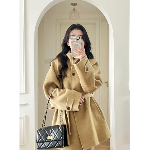 深冬呢子大衣女入冬季2025新款毛呢外套小個子獨特超好看加厚韓系