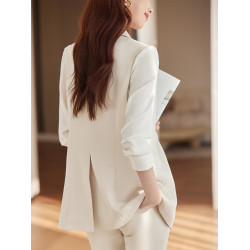 西裝馬甲女套裝2025新款春秋通勤女裝高級感黑色背心職業馬夾外套