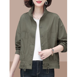 2025春秋季新款短外套女士休閒夾克開衫寬松減齡小個子棒球服上衣