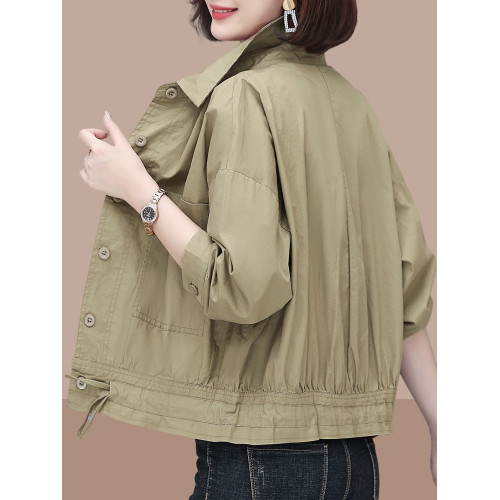 2025春秋季新款短外套女士休閒夾克開衫寬松減齡小個子棒球服上衣