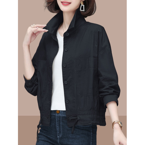 2025春秋季新款短外套女士休閒夾克開衫寬松減齡小個子棒球服上衣