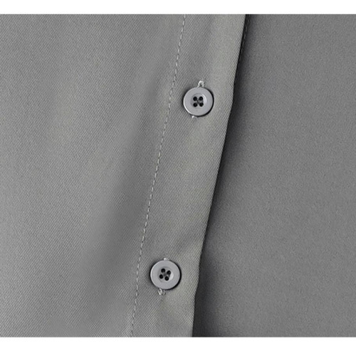 深灰色翻領純色長袖襯衫女夏季新款小衆別致顯瘦寬松襯衣外搭上衣