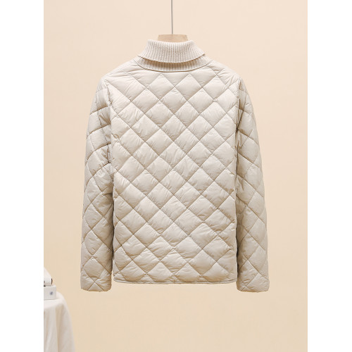 輕薄羽絨服女V領羽絨內膽2025新款大衣伴侶內搭打底菱格無領外套 輕薄羽絨服女V領羽絨內膽2025新款大衣伴侶內搭打底菱格無領外套