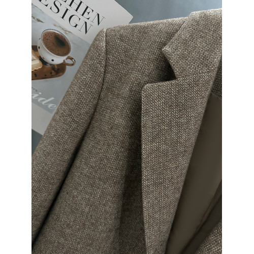 復古炸街人字紋毛呢西裝外套女2025新款秋冬季小個子韓版休閒西服 復古炸街人字紋毛呢西裝外套女2025新款秋冬季小個子韓版休閒西服