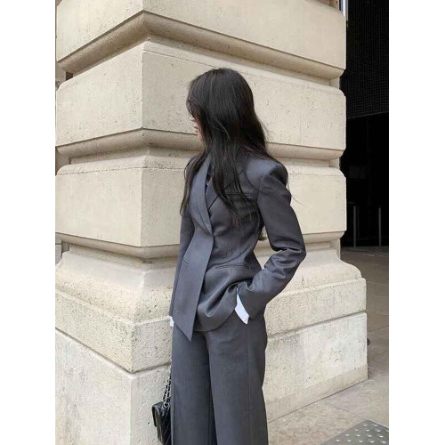 高級感西裝套裝女2024春秋新款氣質收腰顯瘦設計感職業西裝兩件套 高級感西裝套裝女2024春秋新款氣質收腰顯瘦設計感職業西裝兩件套