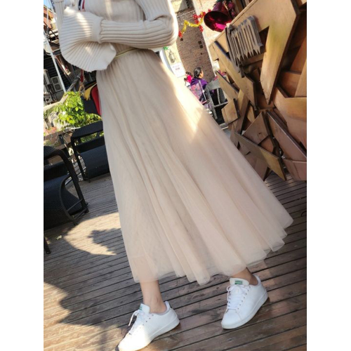 2025新款秋冬白色紗裙女半身裙長款網紗半身長裙加長垂墜感好裙子 2025新款秋冬白色紗裙女半身裙長款網紗半身長裙加長垂墜感好裙子
