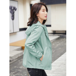 風衣外套女春秋短款2025新款早秋長袖薄款百搭連帽小香風夾克上衣