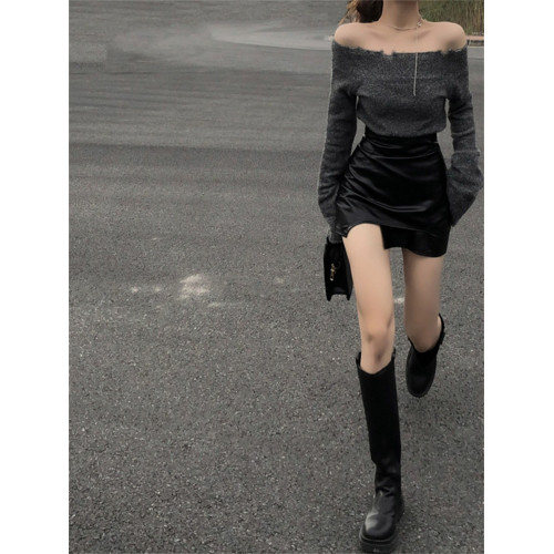 大碼辣妹皮裙半身裙女春秋2025高腰黑色包臀裙A字短裙PU皮裙子 大碼辣妹皮裙半身裙女春秋2025高腰黑色包臀裙A字短裙PU皮裙子