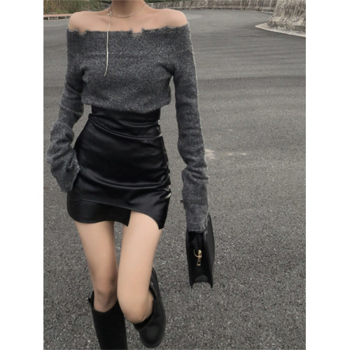 大碼辣妹皮裙半身裙女春秋2025高腰黑色包臀裙A字短裙PU皮裙子 大碼辣妹皮裙半身裙女春秋2025高腰黑色包臀裙A字短裙PU皮裙子