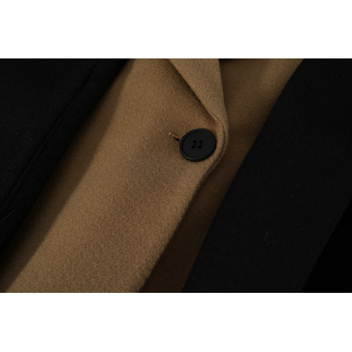 拼色設計感加厚毛呢西裝外套女冬季保暖防風高級感寬松呢子大衣潮 拼色設計感加厚毛呢西裝外套女冬季保暖防風高級感寬松呢子大衣潮