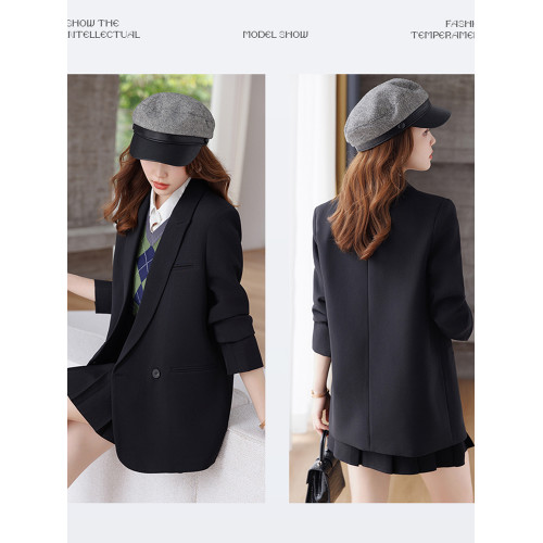 2025新款春秋黑色西裝外套女高級感寬松休閒小個子西服秋冬棉加厚 2025新款春秋黑色西裝外套女高級感寬松休閒小個子西服秋冬棉加厚