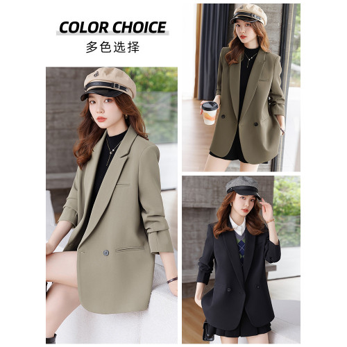 2025新款春秋黑色西裝外套女高級感寬松休閒小個子西服秋冬棉加厚 2025新款春秋黑色西裝外套女高級感寬松休閒小個子西服秋冬棉加厚