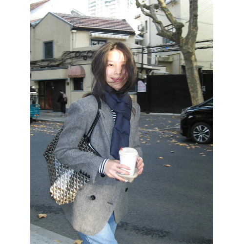 毛呢西裝外套女氣質2025秋冬季新款韓版休閒時尚加厚呢子大衣短款 毛呢西裝外套女氣質2025秋冬季新款韓版休閒時尚加厚呢子大衣短款