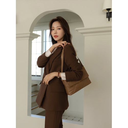 西裝套裝女2025年春秋新款韓版時尚休閒氣質職業裝面試小西服外套 西裝套裝女2025年春秋新款韓版時尚休閒氣質職業裝面試小西服外套