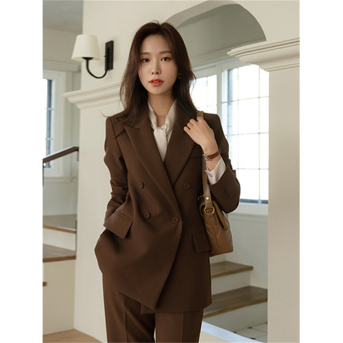 西裝套裝女2025年春秋新款韓版時尚休閒氣質職業裝面試小西服外套 西裝套裝女2025年春秋新款韓版時尚休閒氣質職業裝面試小西服外套