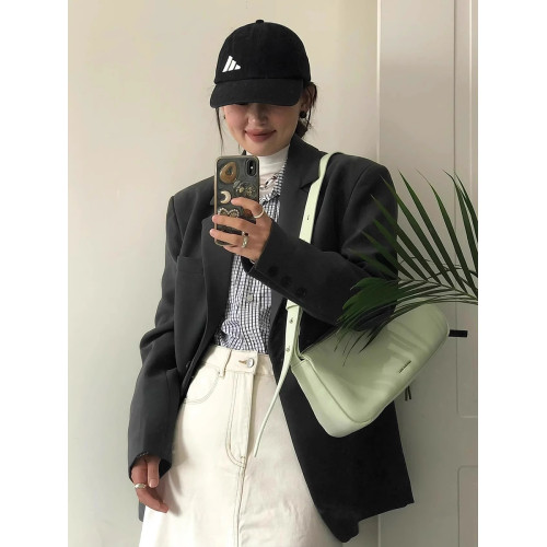 高級感灰色西裝外套女春秋2025新款韓系寬松休閒氣質小西服早秋裝 高級感灰色西裝外套女春秋2025新款韓系寬松休閒氣質小西服早秋裝