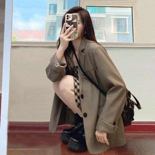 高級感小西裝外套女春秋季2025年新款炸街休閒小個子西服套裝上衣 高級感小西裝外套女春秋季2025年新款炸街休閒小個子西服套裝上衣