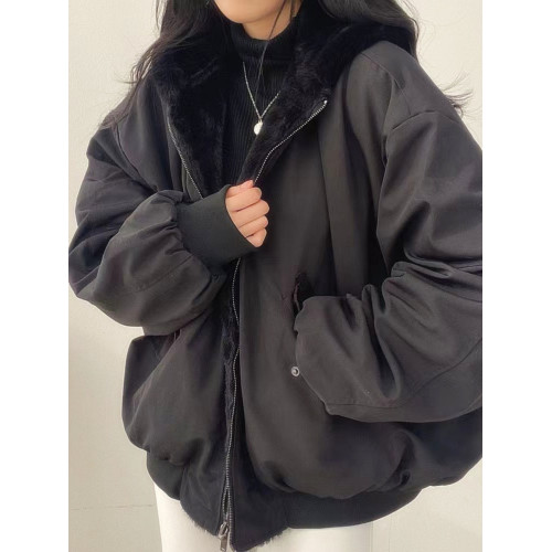 Winter Thicken Warm Jacket Women Double Sided Hooded Coats Winter Thicken Warm Jacket Women Double Sided Hooded Coats
